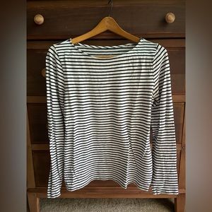 J Crew long sleeve striped scoop neck shirt